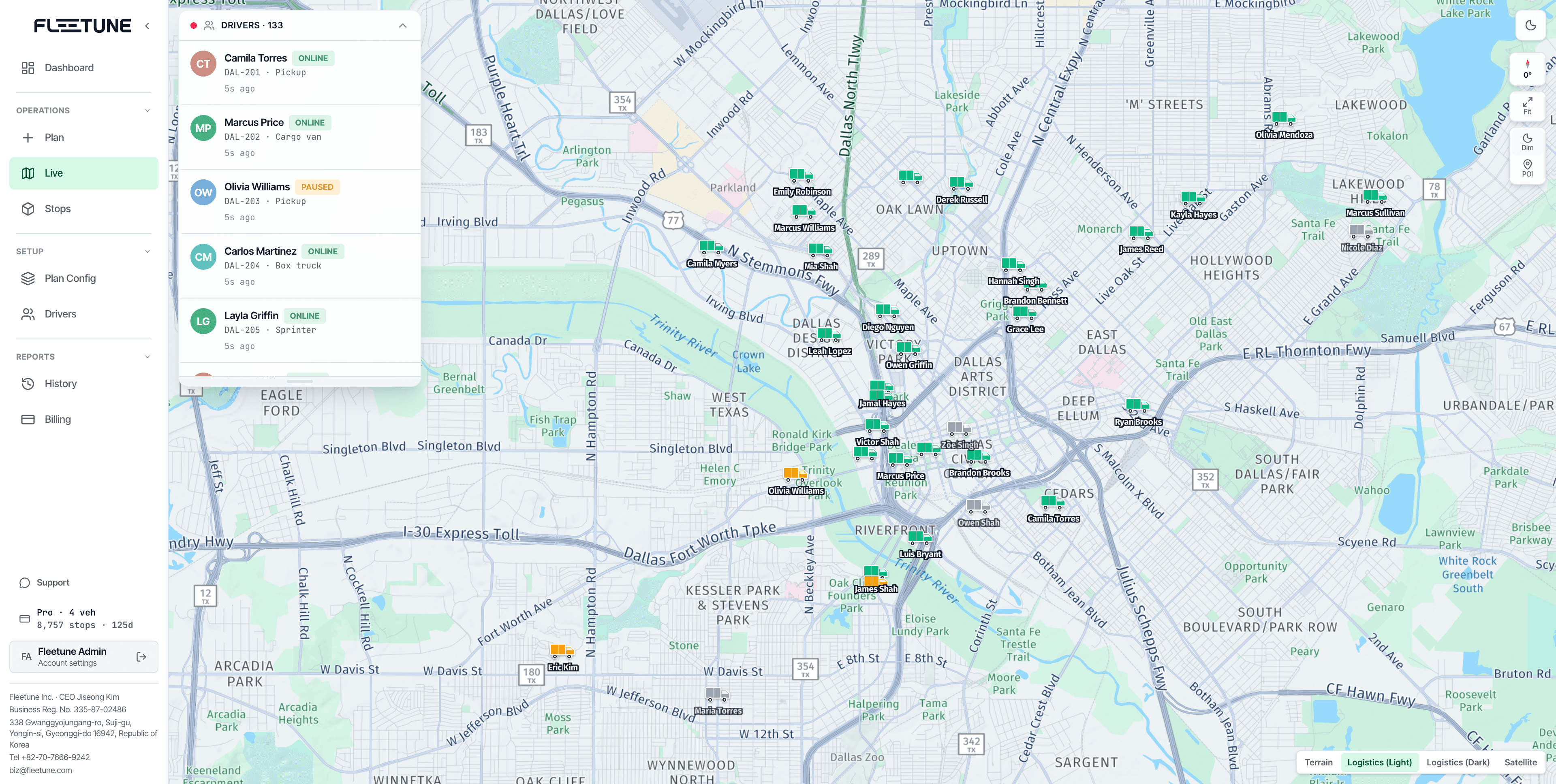 Metro-wide live map