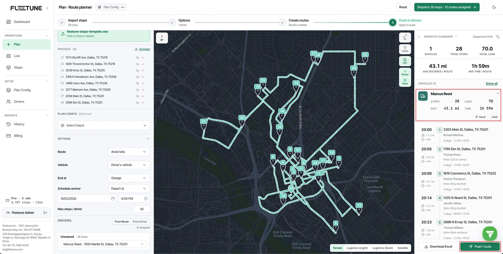 Review Results, Adjust, and Push to Drivers — screenshot 1